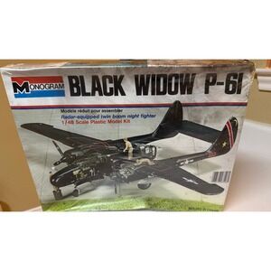 Vintage‎ Monogram 1/48 Scale P-61 Black Widow plastic model kit
